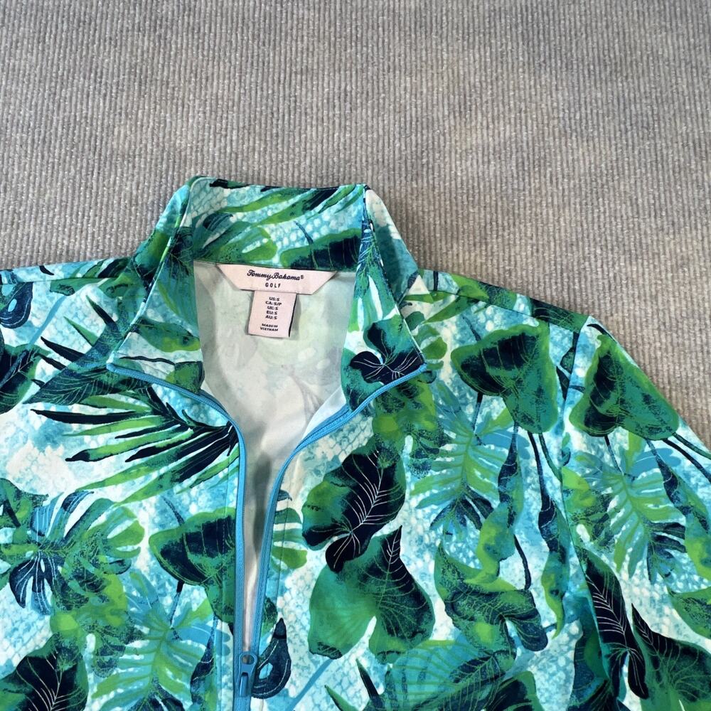 Tommy Bahama Golf Women’s Full Zip Jacket Floral Tropical Blue Green Size Small